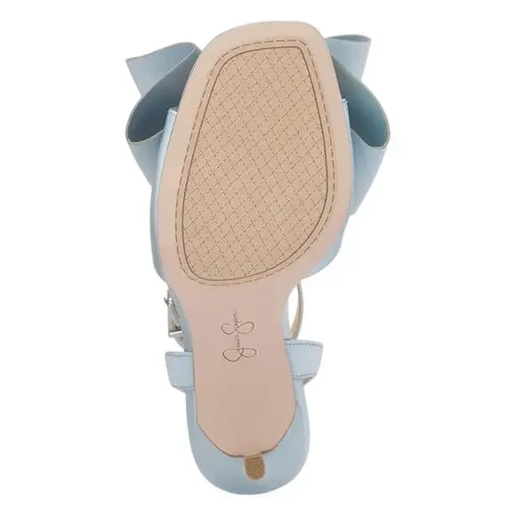 Jessica Simpson Women's Olivine Satin Bow High Heel Sandals Light Blue Size 5 - Picture 5 of 5